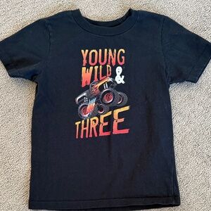 Young and Wild and Three Monster Truck Tee